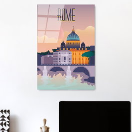 Wallity Cuadro Decorativo de Vidrio Templado Multicolor 30 x 45 cm
